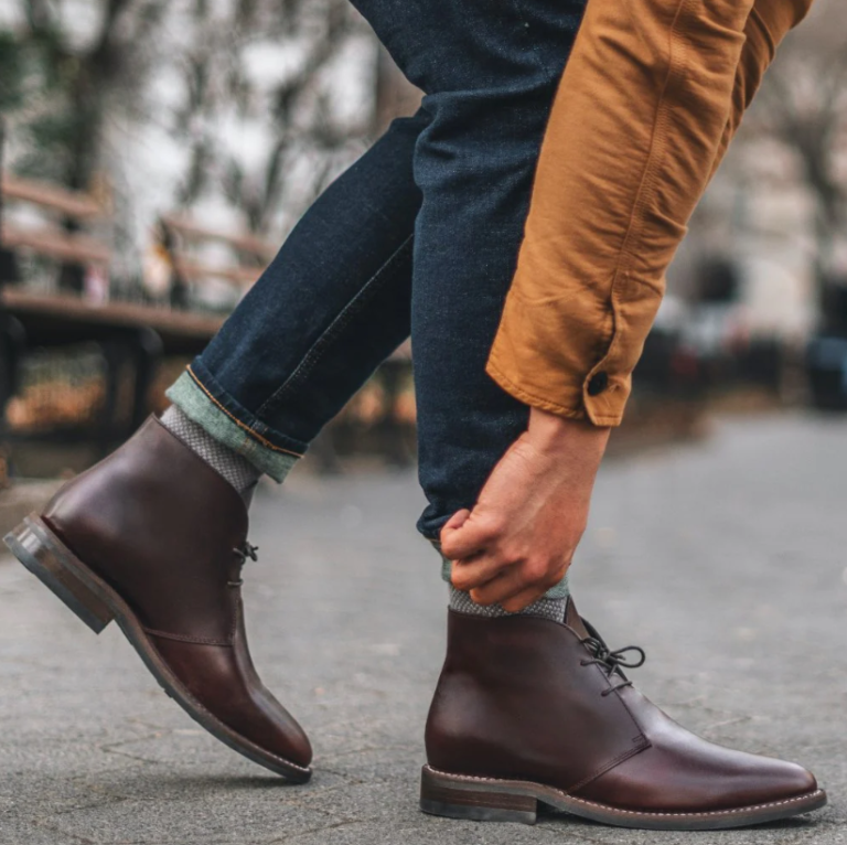 brown leather boots